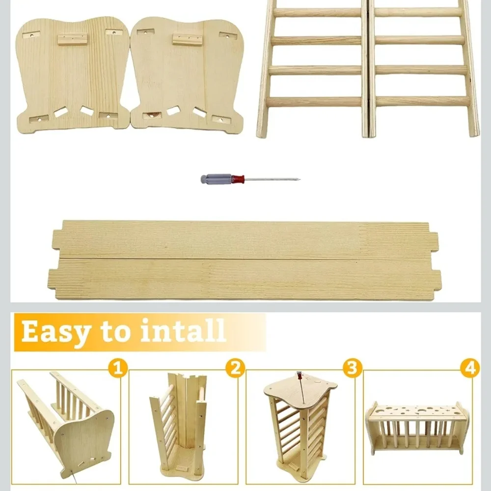 Wooden Hay Feeder for Small Pets
